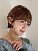 『サザワ』フェザーパーマチェリーブラウンミニウルフ