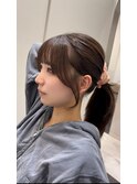 顔まわりレイヤーカット/内巻きワンホン/韓国/富山/高岡/射水