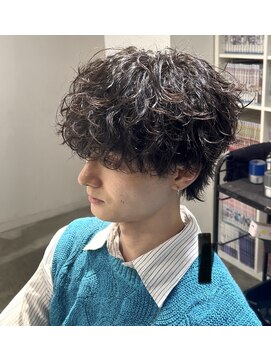 オーシャントーキョー 原宿(OCEAN TOKYO) 波巻きパーマメンズシャドウパーマツーブロック黒髪