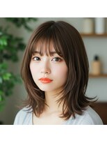 コトナ 越谷店&nbsp;韓国ミディアムxくびれヘア x顔まわりレイヤーx越谷