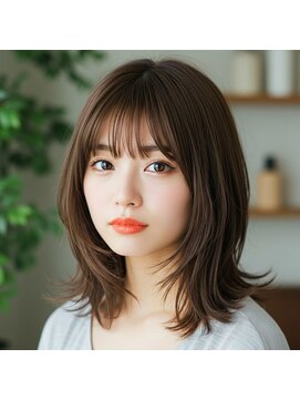 コトナ 越谷店 韓国ミディアムxくびれヘア x顔まわりレイヤーx越谷