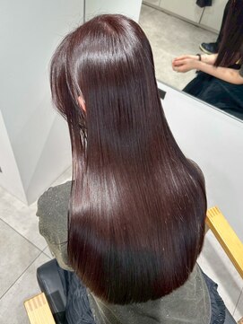 シオン(shion) おくれ毛ロング暗めカラー顔周りレイヤー_ba566793