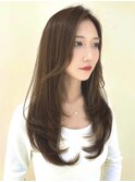ロングレイヤー/スモーキーベージュ/髪質改善