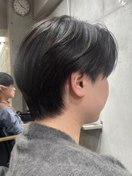 センターパート　ウルフ　ニュアンスパーマ　メンズパーマ