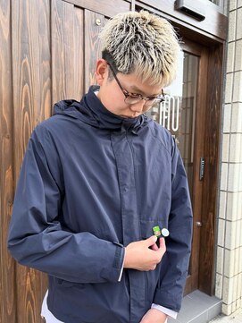 メンズベリーショート×ホワイトブランド