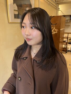 ベイコレクト(BAY COLLECT) レイヤースタイル/ ロングレイヤー/オリーブ/顔周りレイヤー