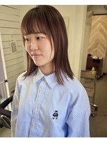 ラビリンス(Labyrinth) レ前髪パッツン/後れ毛/切りっぱなし/南船場/ベージュカラー