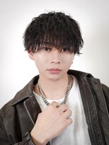 メンズサロン ガウディ 三宮店(men's salon Gaudi) 縦落ち波巻きスパイラルパーマ×メンズラウンドマッシュカット