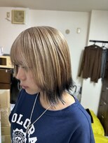 テーラヘアー 袖ヶ浦2号店(TELA HAIR)&nbsp;ブロンドベージュ×エンドカラー