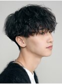 原宿メンズパーマルーズパーマシャドウパーマッシュウルフゆるめ