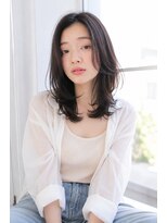 リビンバイアフロート(Livin by afloat)&nbsp;20代30代40代大人ロングレイヤー前髪なし　ラベンダーベージュ