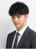 束感メンズパーマツイストスパイラル爽やかツーブロックビジカジ