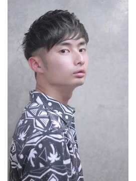 カシュカシュ(cache cache) cachecache☆ブリーチなしのアッシュカラーツーブロックstyle