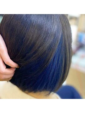 ヘアサロン ルネ 経堂店(Rene) ノーブルボブ×ネイビーブルー
