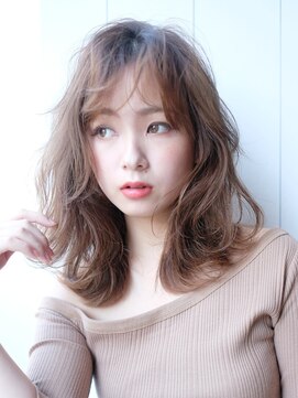 アイティー バイ アルバム 中野店(IT by ALBUM) モテフェミニン_アッシュブラウンネオウルフ外ハネボブ_47018