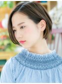 ★ラインカラーひし形シルエット小顔ミニボブ20代30代40代★7