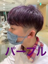 ヘアークラフト アニー 南郷18丁目店(HAIR CRAFT Annie) パープル×ツーブロック
