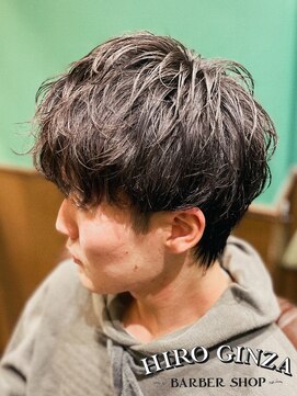 ヒロギンザバーバーショップ 丸の内店(HIRO GINZA BARBER SHOP) ゆるふわスパイラルマッシュウルフスタイル