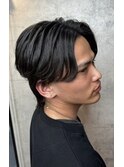 センターパートニュアンスパーマ