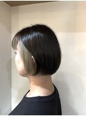マットベージュインナーボブ
