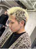 スパイキーショート ブリーチカラー