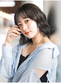 束感ラフボブ×シースルーバング