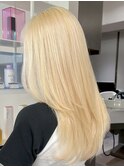 14293ホワイトアッシュ抜きっぱなしブリーチホワイトブロンド