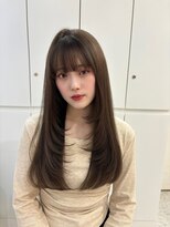 アスター 天神大名店(Aster) 小顔に見えるトレンドヘア/黒髪/オリーブグレー/ココアベージュ