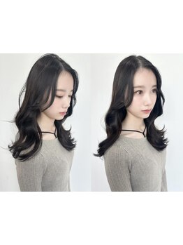 【最新韓国トレンドヘア】髪質改善・超高濃度水素ケア縮毛矯正コースで艶髪レイヤーも美髪に仕上がる＊