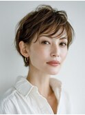 40代からの丸みショートボブ