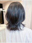 福山人気カーキグレージュ外はねくびれ巻きイルミナカラー艶髪
