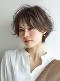 ミセスショート×白髪ぼかしカラー30代40代50代60代