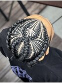 コーンロウスキンフェード高円寺バーバー編み込み特殊ヘア顔剃り