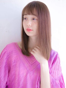 ルティア 池袋(Lutia) ピンクベージュ　毛先カール