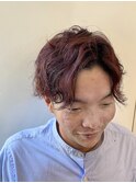 メンズパープルヘア