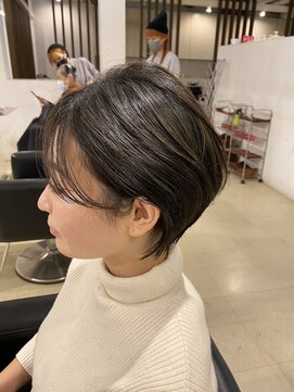 グランアディクト(Gran addict) 伸ばしかけショートボブ 30代40代50代/アッシュブラック