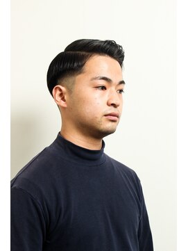 レンゲン(LENGEN) 束感刈り上げビジネス七三ツーブロックアップバング７９