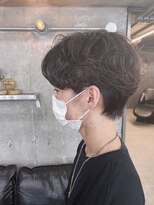 ロンドガルマン 名古屋(Lond GULLMAN)&nbsp;ツーブロマッシュ刈り上げなしニュアンスパーマダウンパーマ