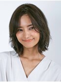 三軒茶屋_レディース_ミディアム_ボブ_オリーブベージュ_大人
