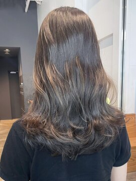 アルバム 銀座(ALBUM GINZA) オリーブグレージュ_グレージュカラーボブウルフ_ba408651