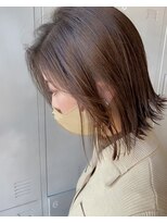 レイミュー 千葉(Lei miu)&nbsp;【Lei橋本】忍ばせイヤリングカラー×切りっぱなしボブ☆