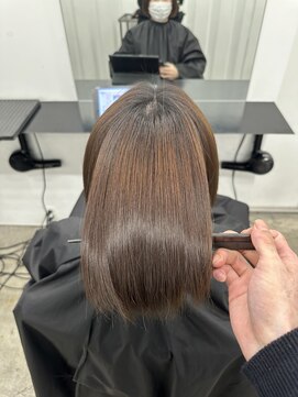 ココ 本八幡(KOKO) 【美髪縮毛矯正】#黒髪#小顔#オリーブグレー#ココアベージュ