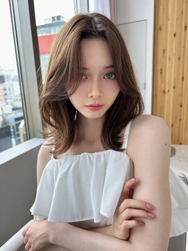 アフロートリノ(AFLOAT Leino) 大人可愛い韓国ヘア　レイヤーカット　小顔顔まわりカット