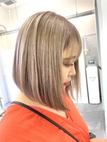 ルートエイチ 市川(Root H) 斜めバング斜めバングデザインカラーシルキーベージュ