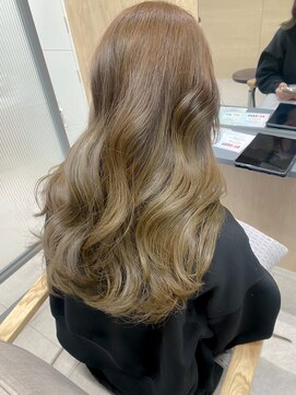 ルポシノエル(rupo si Noel) 髪質改善カラー ローレイヤーカット ハニーベージュ