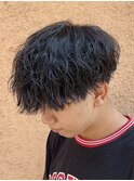スペインカール/スパイキーショート/ブルーブラック/南森町