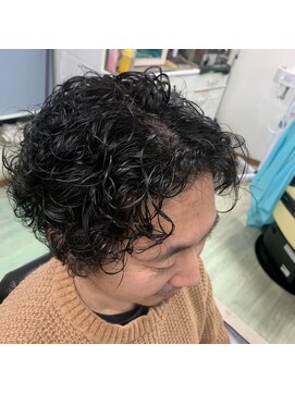 スペースシグマ 理容 美容 ランダムツイストパーマ長め