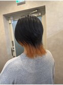 オレンジインナーカラー