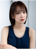 フェイスレイヤーが可愛いストレートボブ