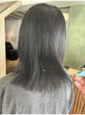ブリーチ毛暗めグレージュカラー